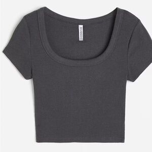 2 H&M Ribbed Crop T Shirts-Large